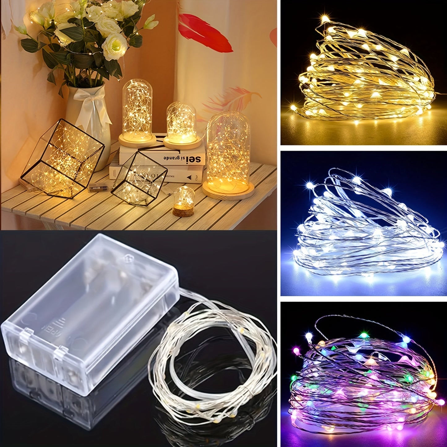 1pc String Lights for Bedroom, Party, Wedding, Christmas Halloween Decoration, 50/100LED, Holiday Lighting, Party Decorations, Ambient Lighting, Decorative Lighting, Durable String, Lightweight Design, Mood Lighting, Decorati