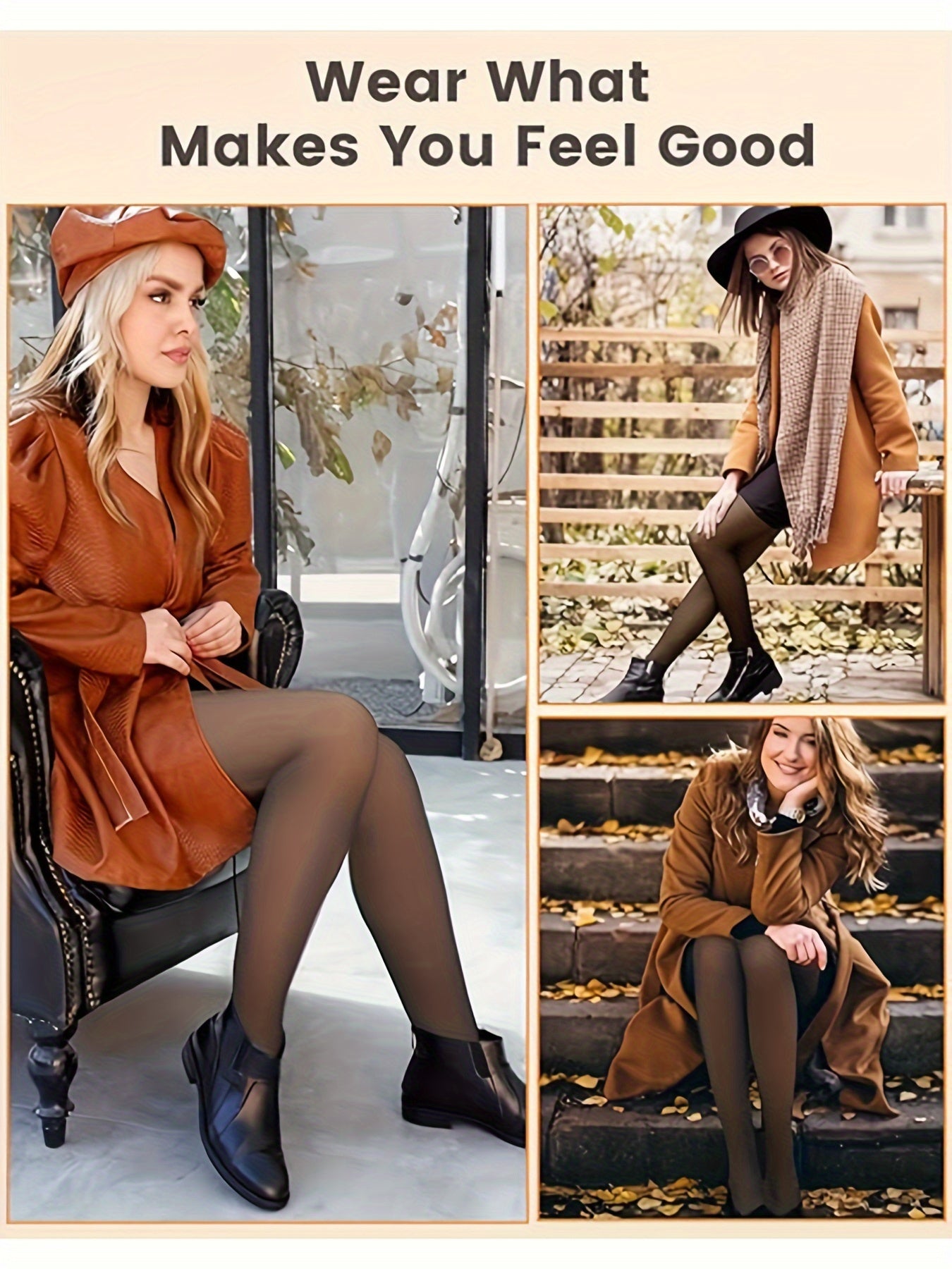 1pc Fleece Lined Leggings, Women's Winter Warm Pantyhose, Soft Stretch, Comfortable, Fashionable Slimming, High Waist Design, Can Be Perfectly Matched With Short Skirts, Boots, High Heels, Etc.
