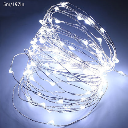 1pc String Lights for Bedroom, Party, Wedding, Christmas Halloween Decoration, 50/100LED, Holiday Lighting, Party Decorations, Ambient Lighting, Decorative Lighting, Durable String, Lightweight Design, Mood Lighting, Decorati