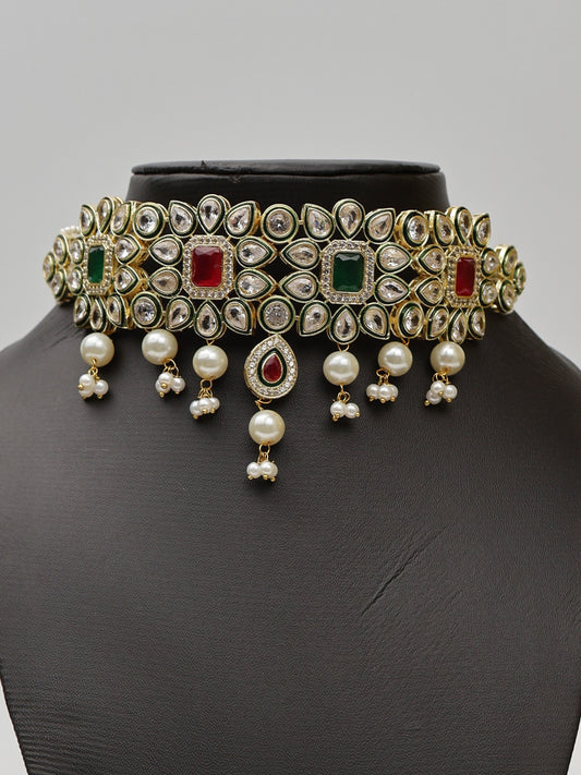 Red and Green Necklace Set