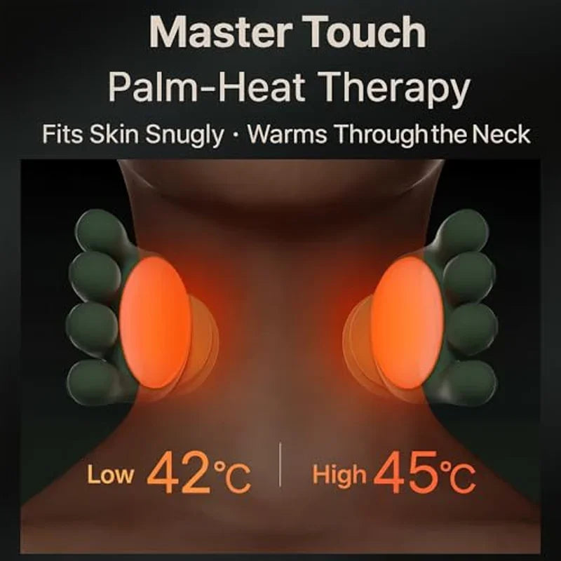 TINSOL Electric Acupressure Neck Massager Electric Deep Tissue Massage 4D Simulated Palm Design Relieves Pain, Relaxes Muscles