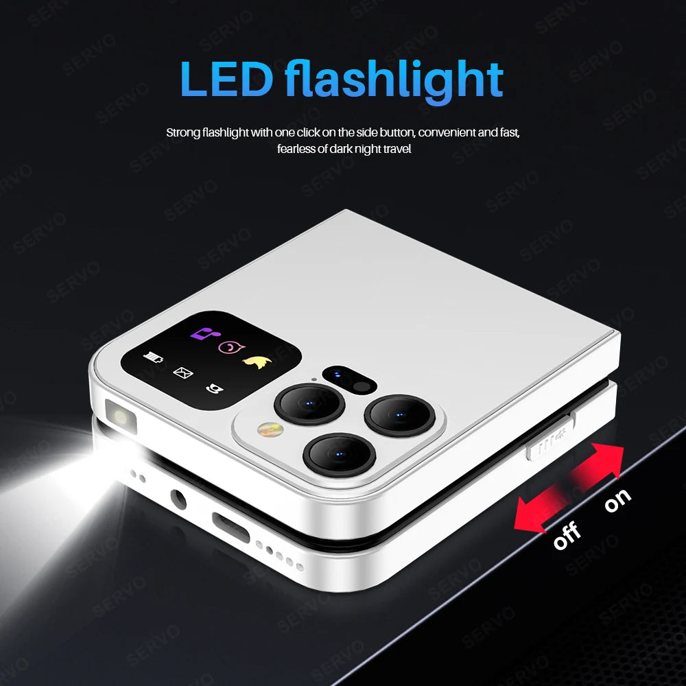 SERVO A50 PRO: The Ultimate Fusion of Style & Simplicity Dual SIM Unlocked Foldable Cellphones