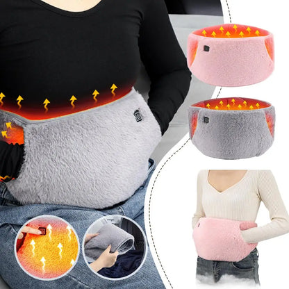 3 Levels Electric Graphene Heating Pad Cold-Proof Uterine Belt Cold-Proof Hand Waist Warming Pad USB Recharging Abdominal Warmer