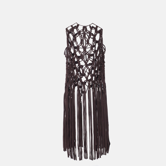 Skadi Macrame Overlay Brown