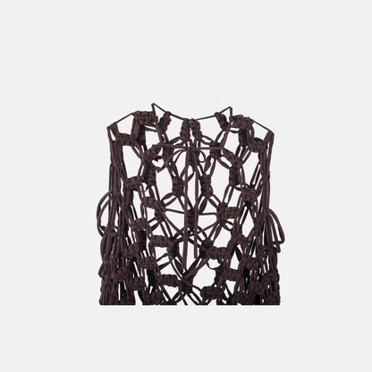 Skadi Macrame Overlay Brown
