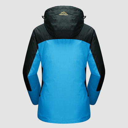 3-in-1 Wasserdichter Wintermantel, Fleece-Futter, Zweiteiliger Anzug, Kapuzen-Ski- & Wandermantel