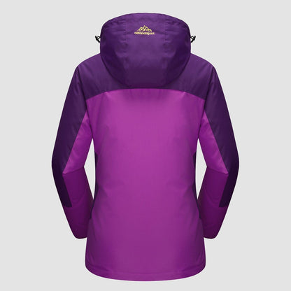 3-in-1 Wasserdichter Wintermantel, Fleece-Futter, Zweiteiliger Anzug, Kapuzen-Ski- & Wandermantel