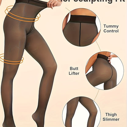 [Warm and Stretchy] Women's Winter Fleece-Lined Leggings | Soft and Stretchy | High-Waisted Style | Perfect for Pairing with Short Skirts and Boots | Ideal Holiday Gift