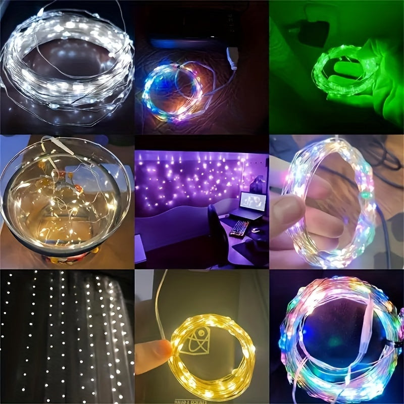 1pc String Lights for Bedroom, Party, Wedding, Christmas Halloween Decoration, 50/100LED, Holiday Lighting, Party Decorations, Ambient Lighting, Decorative Lighting, Durable String, Lightweight Design, Mood Lighting, Decorati