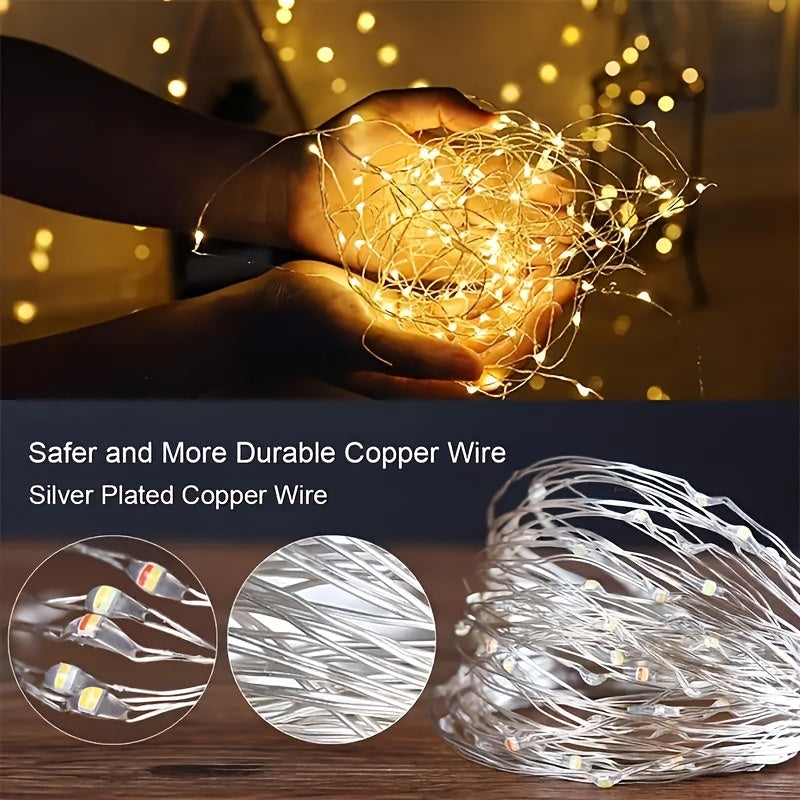 1pc String Lights for Bedroom, Party, Wedding, Christmas Halloween Decoration, 50/100LED, Holiday Lighting, Party Decorations, Ambient Lighting, Decorative Lighting, Durable String, Lightweight Design, Mood Lighting, Decorati