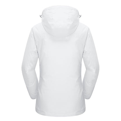 3-in-1 Wasserdichter Wintermantel, Fleece-Futter, Zweiteiliger Anzug, Kapuzen-Ski- & Wandermantel